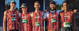The Skirack 5 person Vermont City Marathon Relay Team (from left to right): John B, Ethan, Clarke, Cory and Wondu.