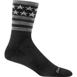 Darn Tough Stars/Stripes Micro Crew Ultra Light Socks Men's - BLACK - X-LARGE