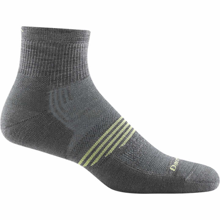 Darn Tough Element 1/4 Sock Lightweight Cushion Socks Men's - GRAY - X-LARGE