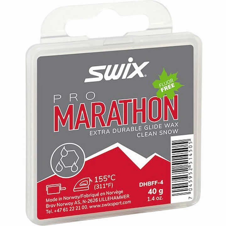 Swix Marathon Black Fluoro Free Glide Wax 40g