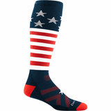 Darn Tough Captain Stripe Over-the-Calf Midweight Ski and Snowboard Sock Men's - STARS AND STRIP - LARGE
