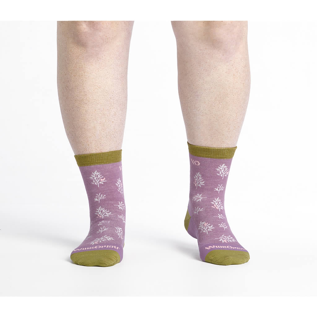 Women's Foliage Lightweight Cushion Micro Crew Sock