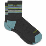 Women's Multi Stripe Midweight Cushion Micro Crew Sock