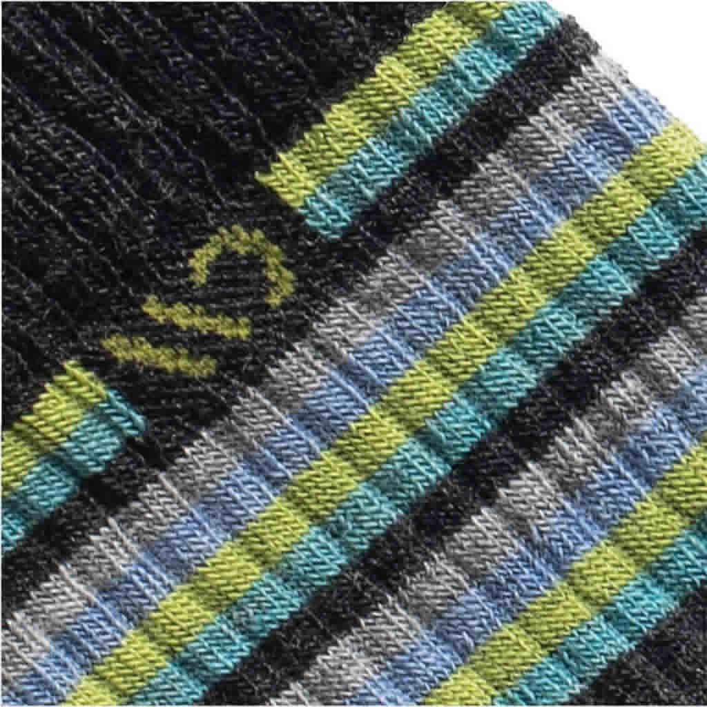 Women's Multi Stripe Midweight Cushion Micro Crew Sock