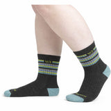 Women's Multi Stripe Midweight Cushion Micro Crew Sock