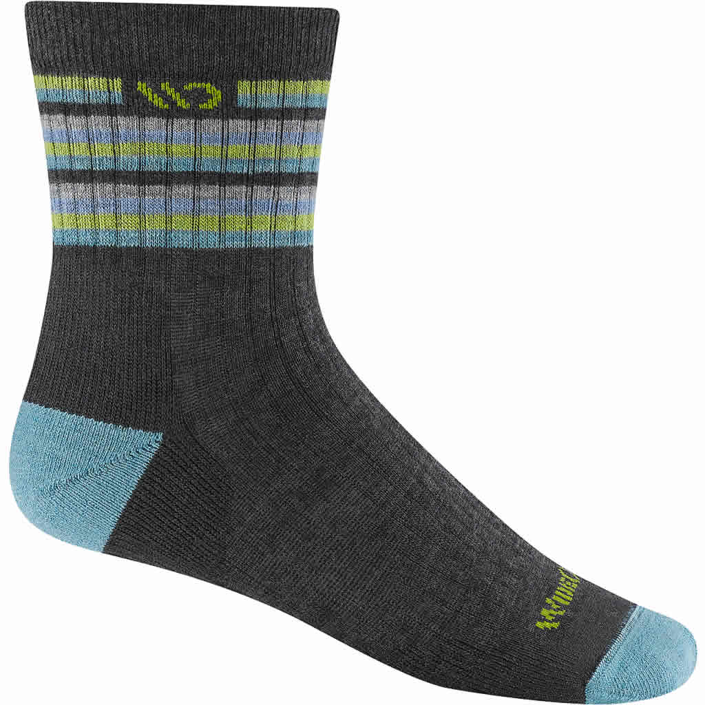 Women's Multi Stripe Midweight Cushion Micro Crew Sock