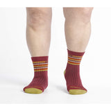 Women's Multi Stripe Midweight Cushion Micro Crew Sock