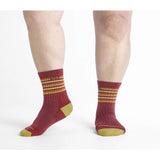 Women's Multi Stripe Midweight Cushion Micro Crew Sock
