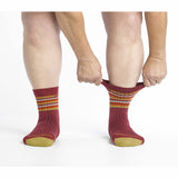 Women's Multi Stripe Midweight Cushion Micro Crew Sock
