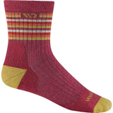 Women's Multi Stripe Midweight Cushion Micro Crew Sock
