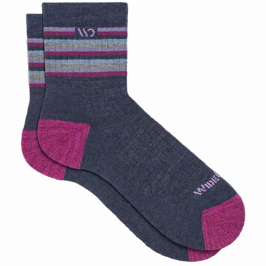 Women's Multi Stripe Midweight Cushion Micro Crew Sock