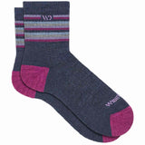 Women's Multi Stripe Midweight Cushion Micro Crew Sock