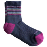 Women's Multi Stripe Midweight Cushion Micro Crew Sock