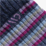 Women's Multi Stripe Midweight Cushion Micro Crew Sock