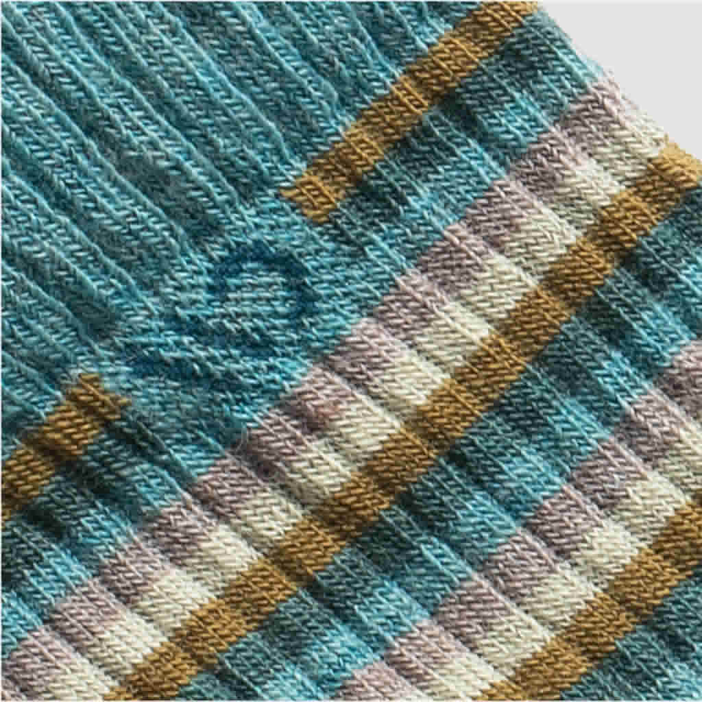 Women's Multi Stripe Midweight Cushion Micro Crew Sock