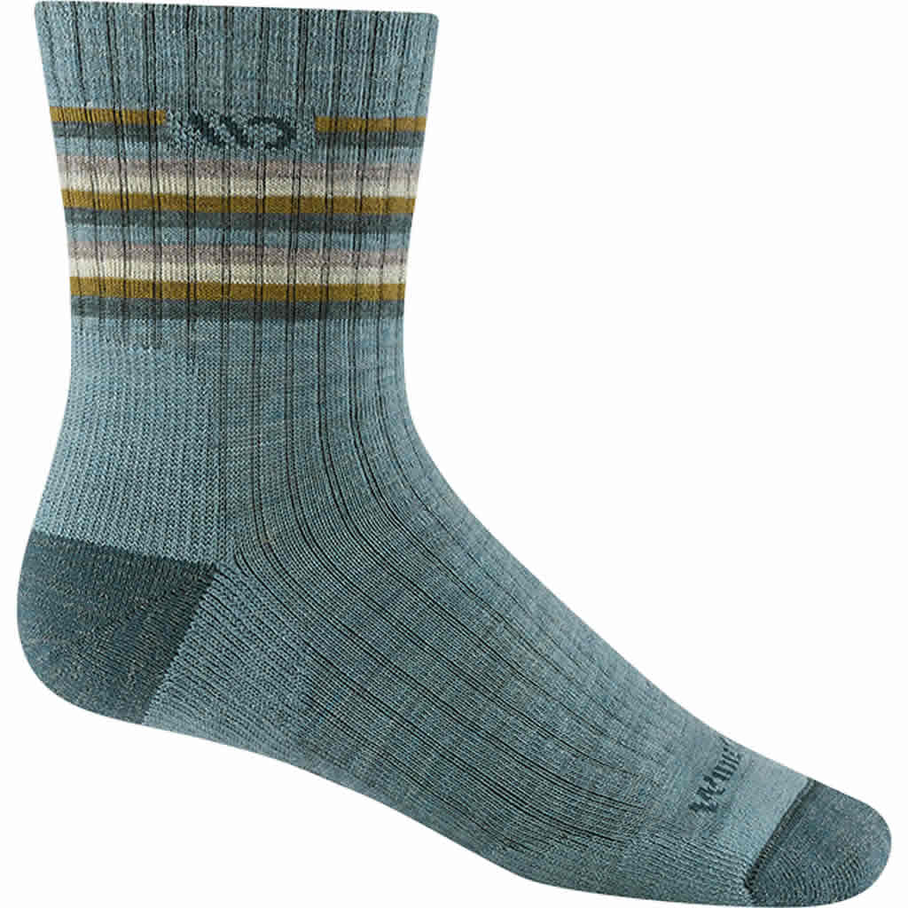 Women's Multi Stripe Midweight Cushion Micro Crew Sock