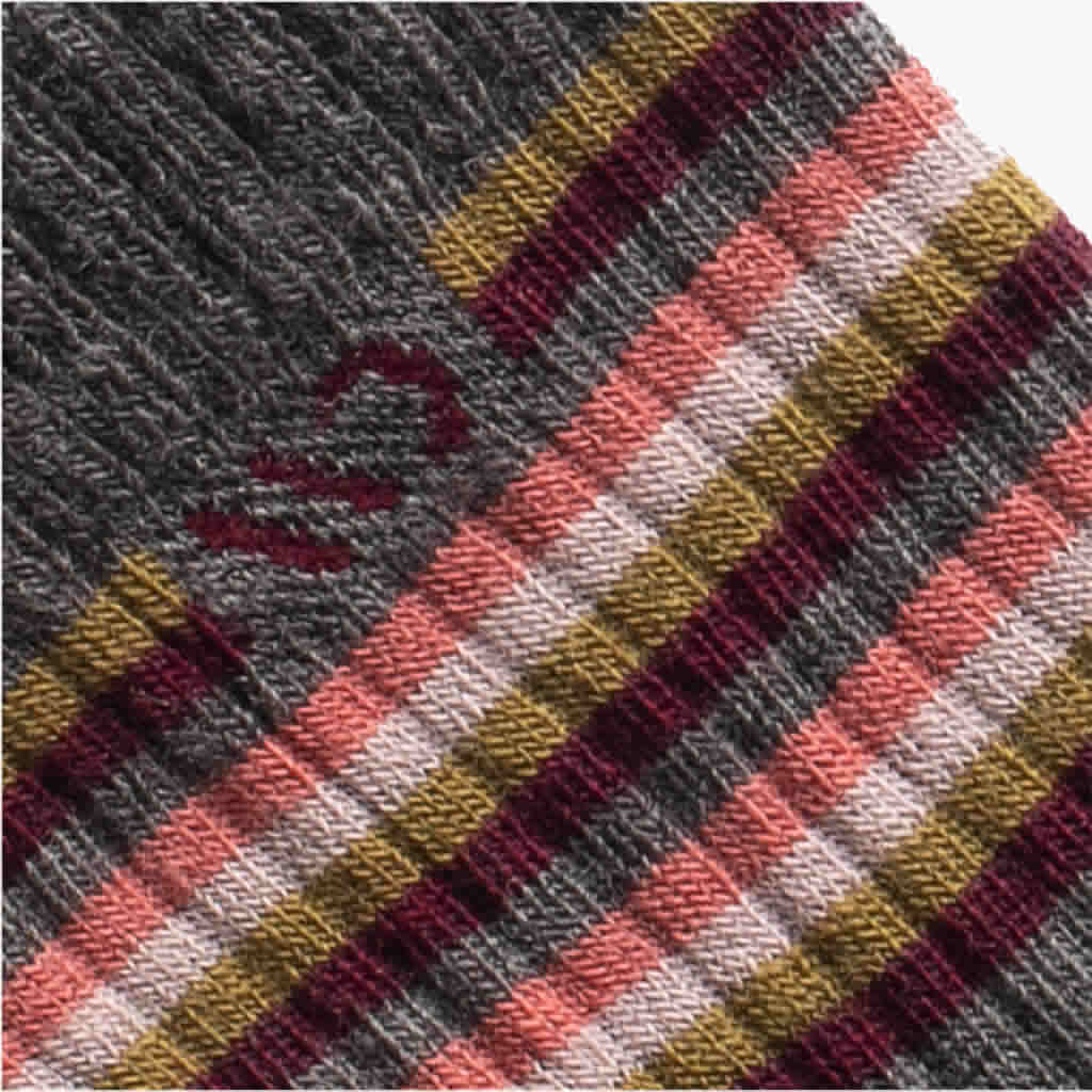 Women's Multi Stripe Midweight Cushion Micro Crew Sock