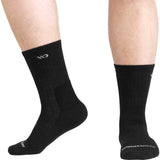 Men's Solid Midweight Cushion Micro Crew Sock