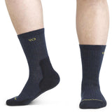 Men's Solid Midweight Cushion Micro Crew Sock