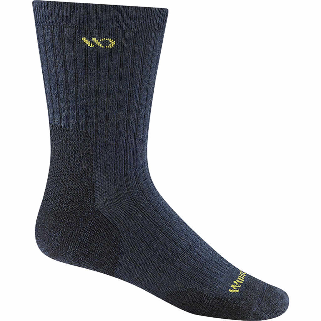 Men's Solid Midweight Cushion Micro Crew Sock