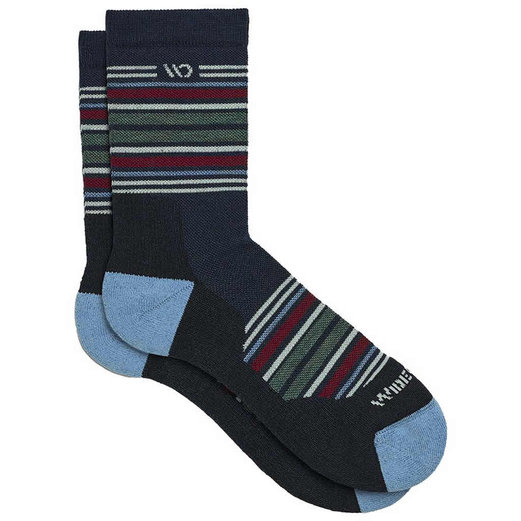 Men's Multi Stripe Midweight Micro Crew Sock