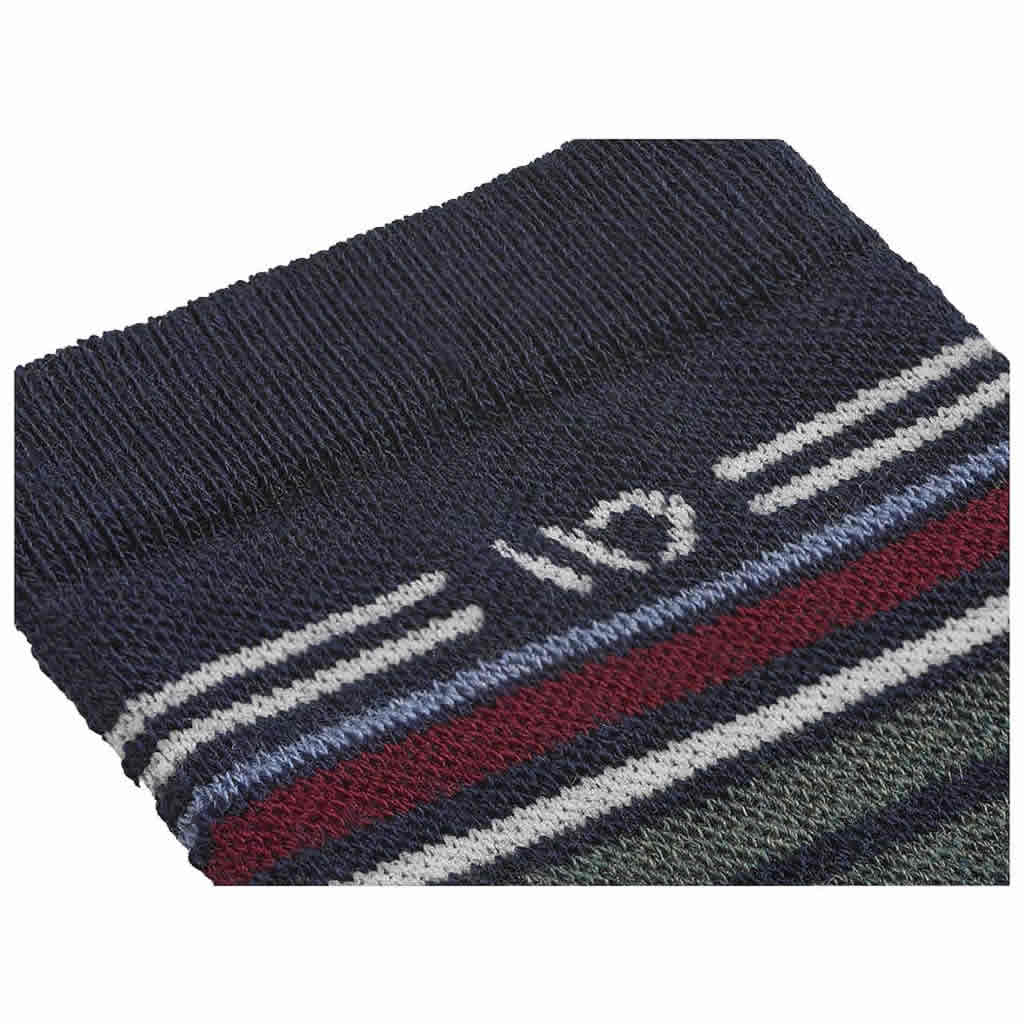 Men's Multi Stripe Midweight Micro Crew Sock