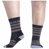 Men's Multi Stripe Midweight Micro Crew Sock