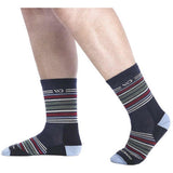 Men's Multi Stripe Midweight Micro Crew Sock