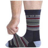 Men's Multi Stripe Midweight Micro Crew Sock