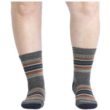 Men's Multi Stripe Midweight Micro Crew Sock