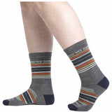 Men's Multi Stripe Midweight Micro Crew Sock