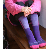 Kids' T-Bar Over-the-Calf Midweight Ski and Snowboard Socks