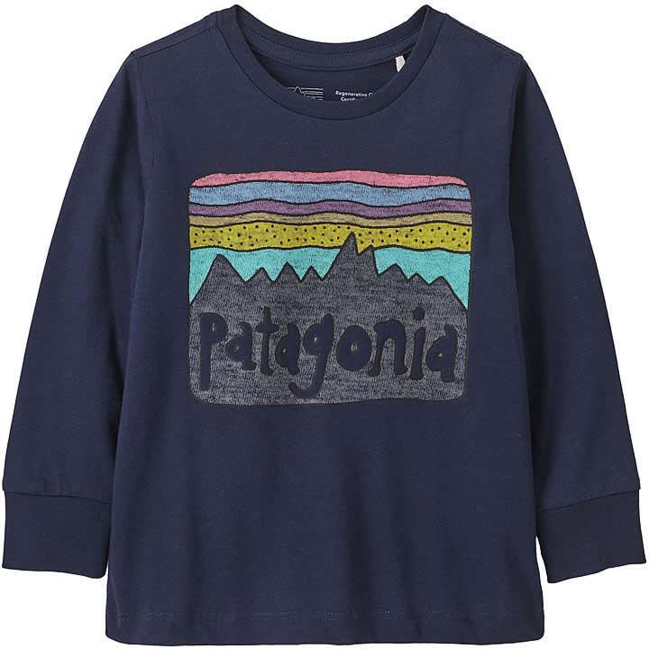 Patagonia Baby Long-Sleeve Organic Certified Cotton Fitz Roy Skies Tee