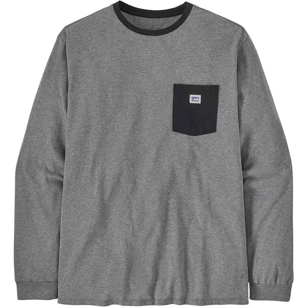 Patagonia Long-Sleeved Shop Sticker Pocket Responsibili-Tee