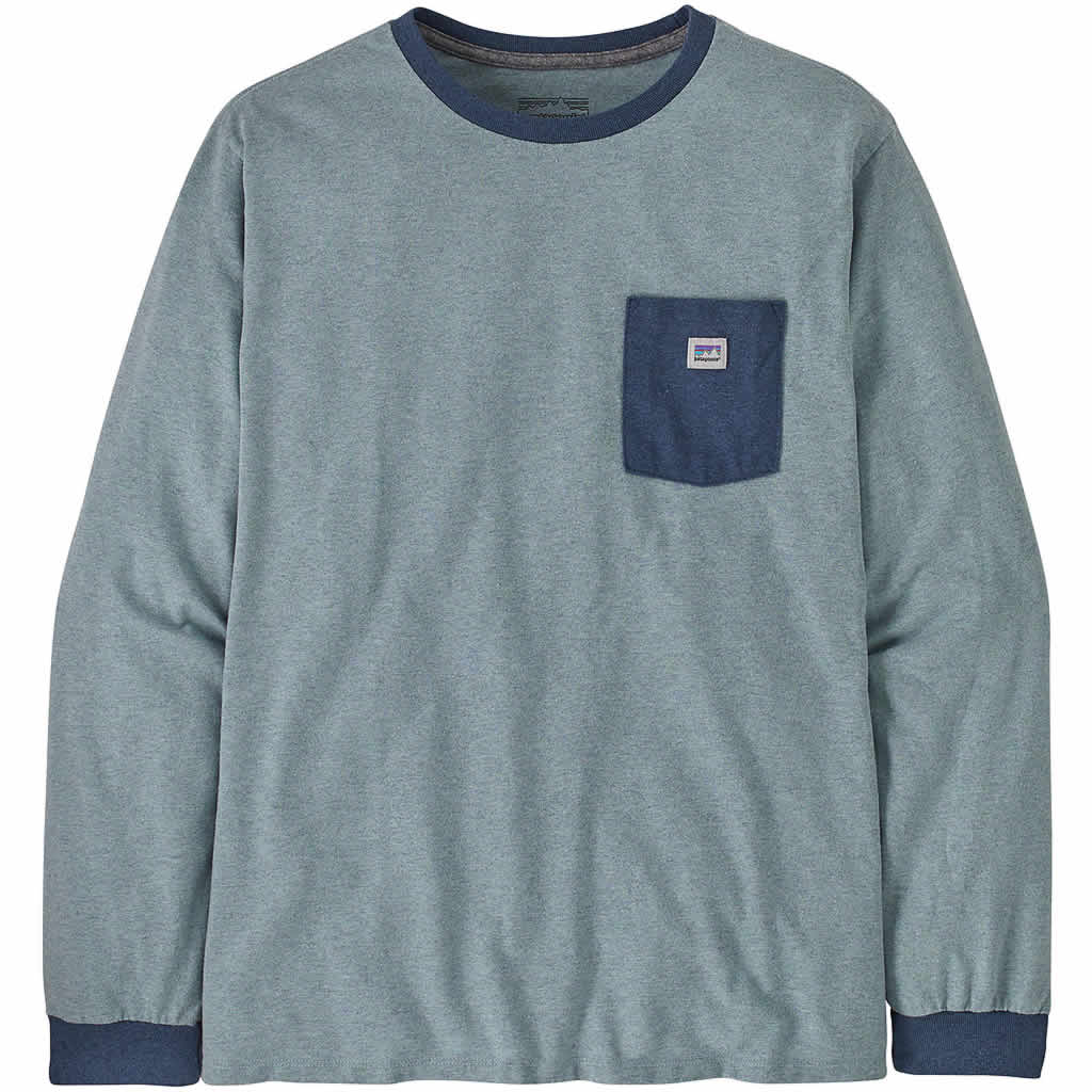 Patagonia Long-Sleeved Shop Sticker Pocket Responsibili-Tee