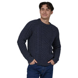 Patagonia Recycled Wool-Blend Cable Knit Crewneck Sweater