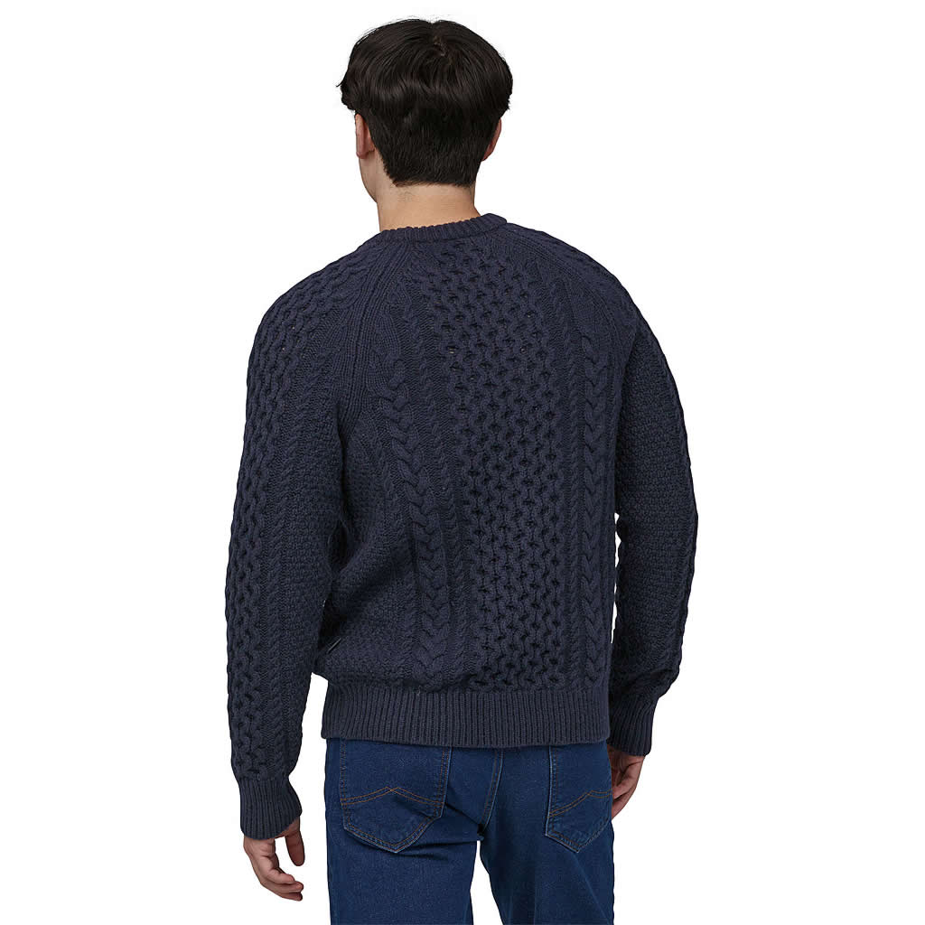 Patagonia Recycled Wool-Blend Cable Knit Crewneck Sweater