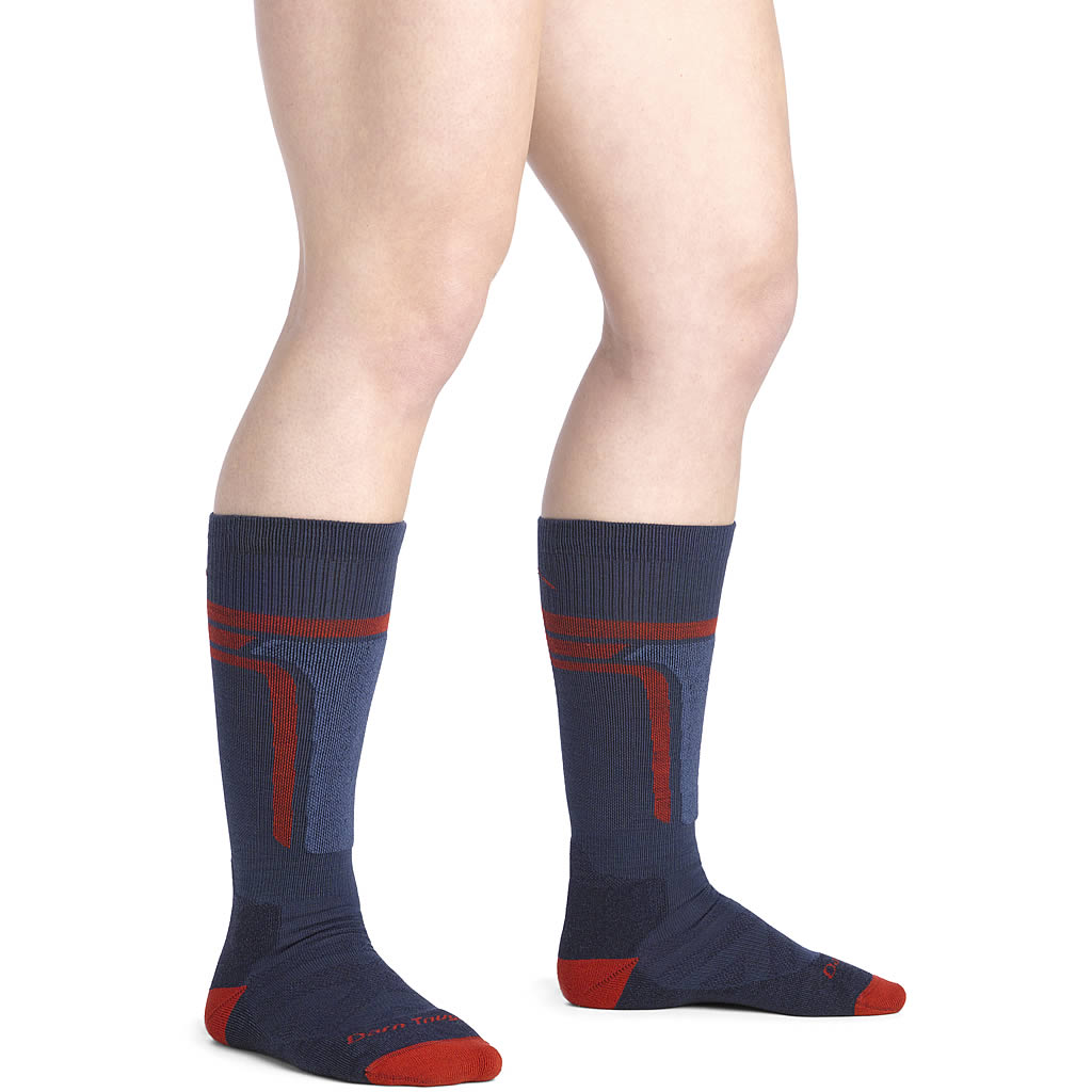 Kids' T-Bar Over-the-Calf Midweight Ski and Snowboard Socks