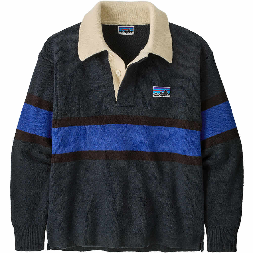 Men's Recycled Wool-Blend Rugby Sweater