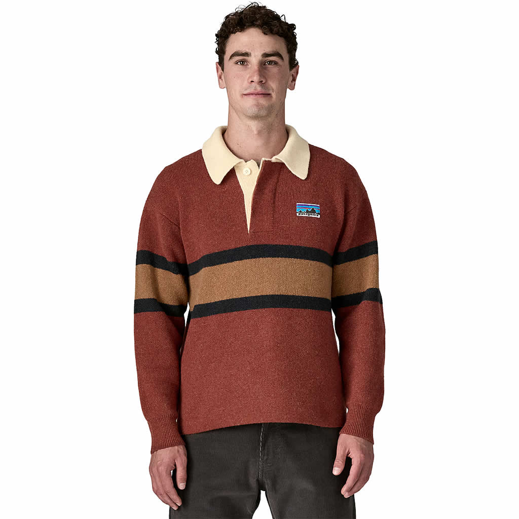 Men's Recycled Wool-Blend Rugby Sweater