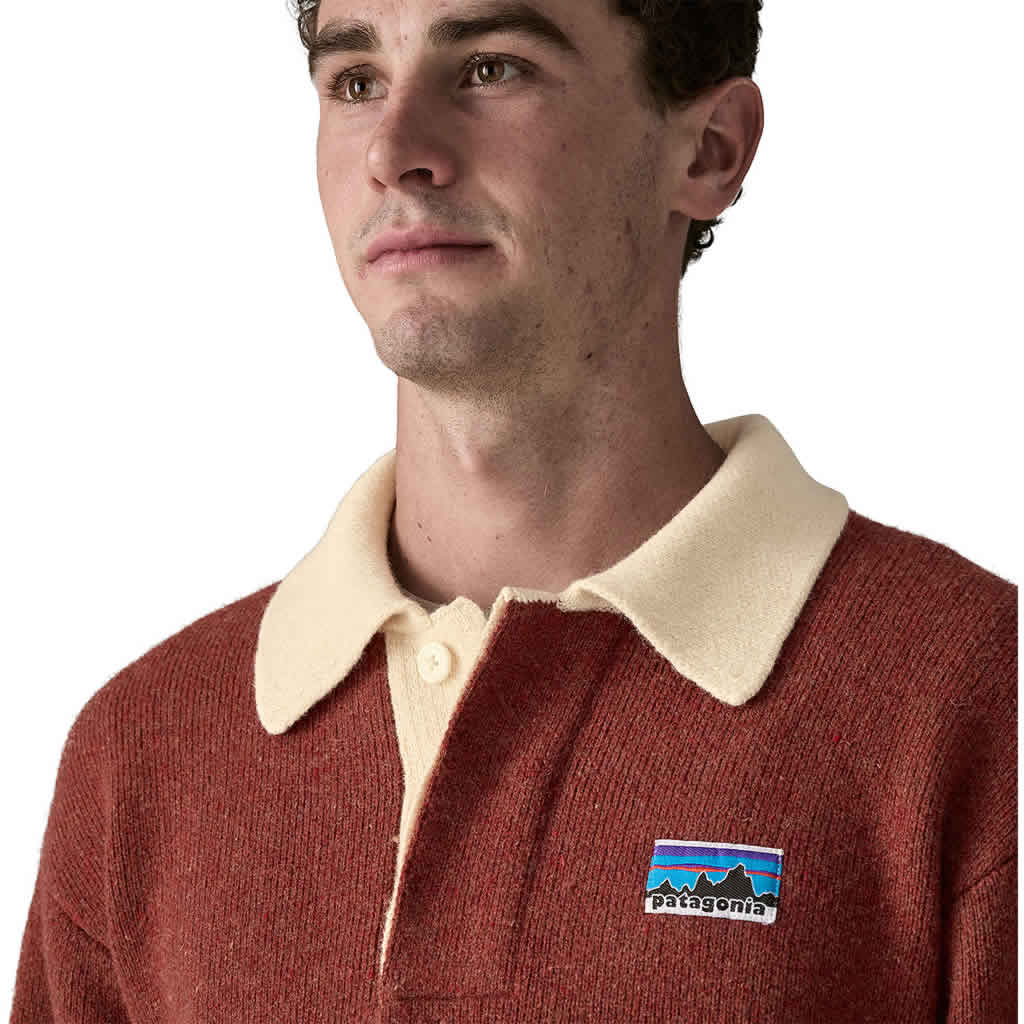 Men's Recycled Wool-Blend Rugby Sweater