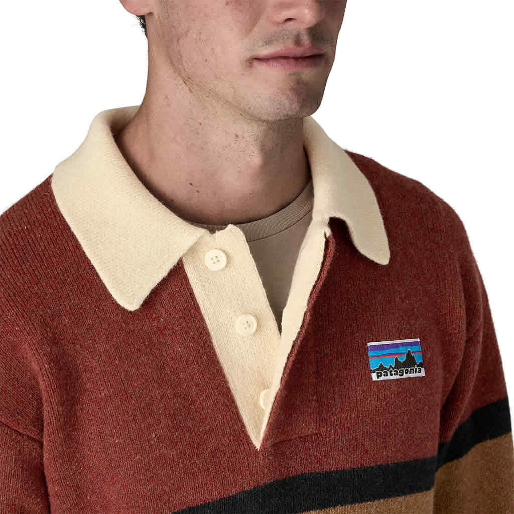 Men's Recycled Wool-Blend Rugby Sweater