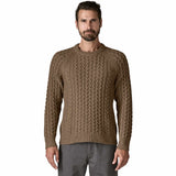 Recycled Wool-Blend Cable Knit Crewneck Sweater
