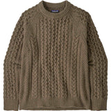 Recycled Wool-Blend Cable Knit Crewneck Sweater