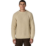 Recycled Wool-Blend Cable Knit Crewneck Sweater