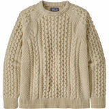 Recycled Wool-Blend Cable Knit Crewneck Sweater