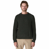 Recycled Wool-Blend Cable Knit Crewneck Sweater