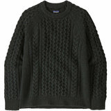 Recycled Wool-Blend Cable Knit Crewneck Sweater
