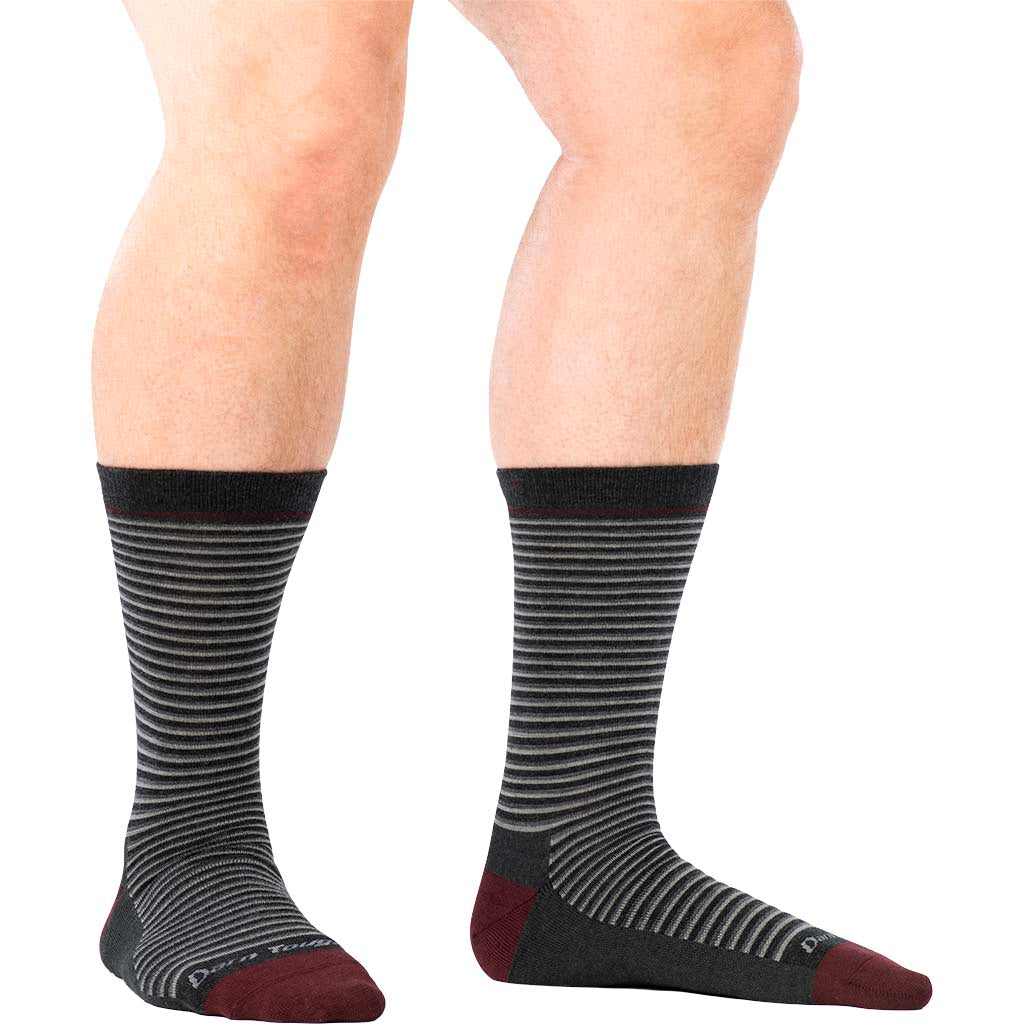 Men's Microstripe Crew Lightweight Lifestyle Socks