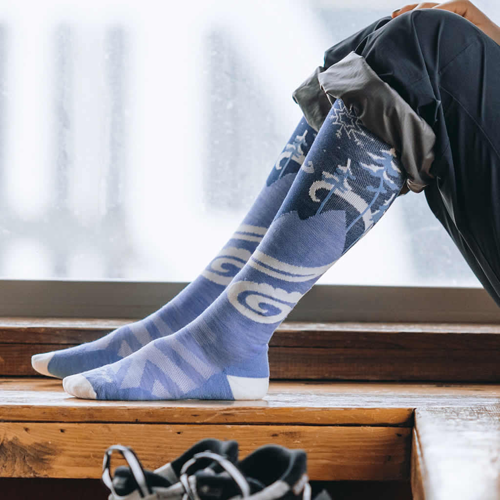 Women's Swirlwind Over-the-Calf Lightweight Ski and Snowboard Socks